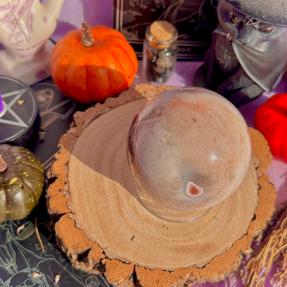 crazy lace agate sphere