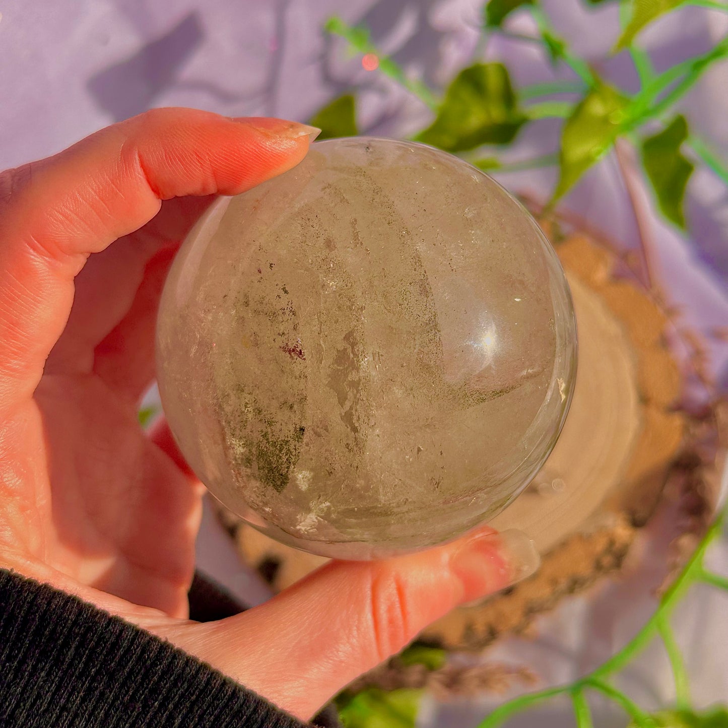 garden quartz sphere ~ 382g