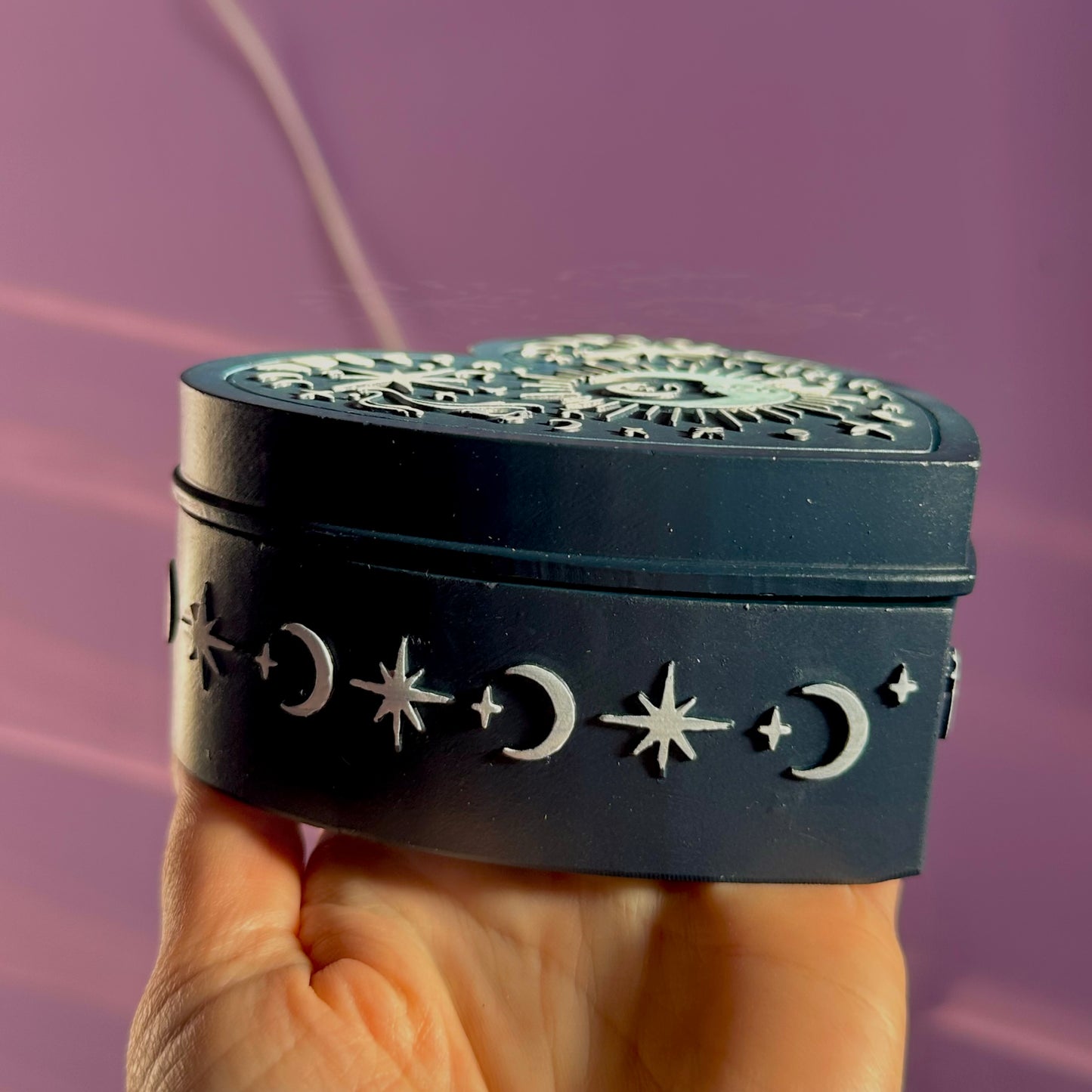 blue moon heart trinket box