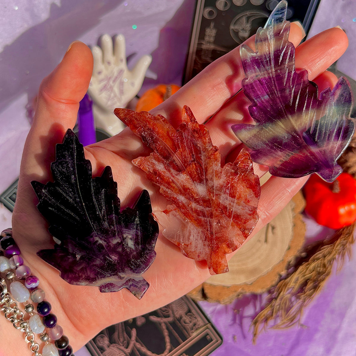 fallen autumn leaf carvings ~ choose your own