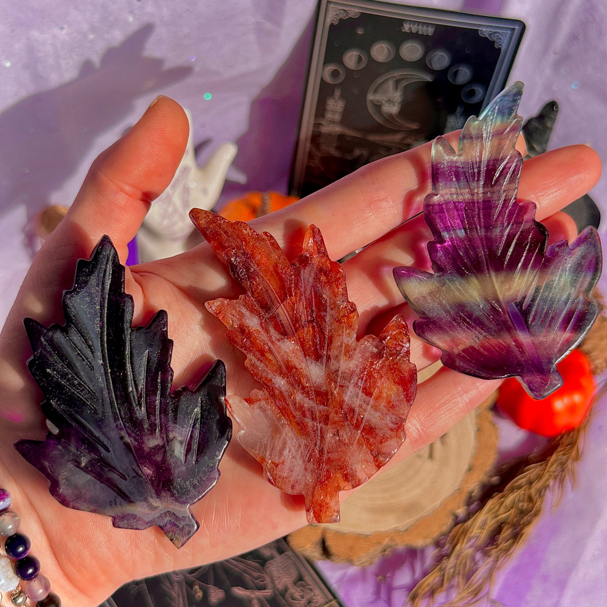 fallen autumn leaf carvings ~ choose your own
