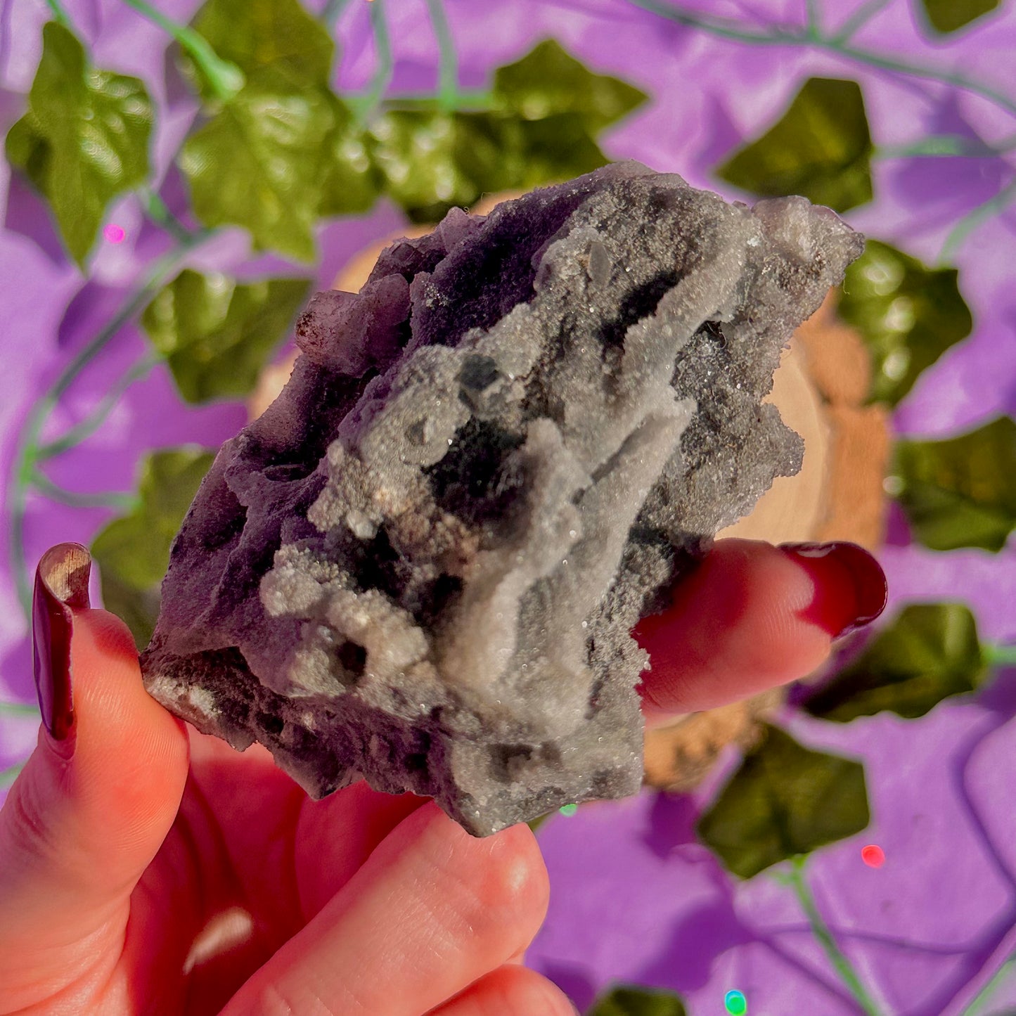 druzy quartz specimen with cubic fluorite & mini pyrite flower