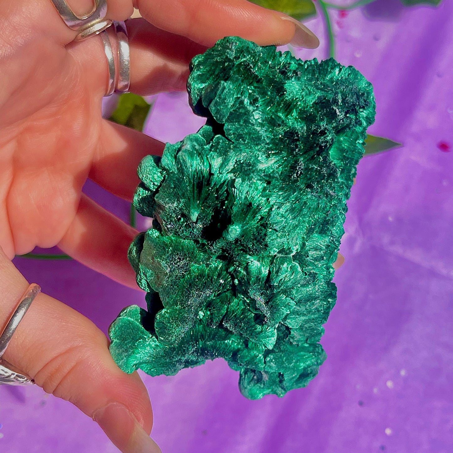 fibrous malachite specimen B (3-4inch)