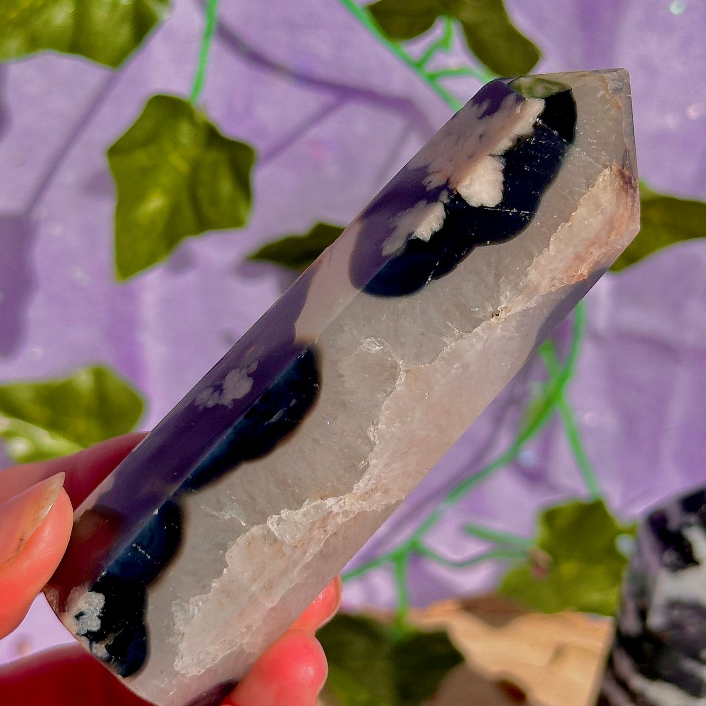 black towers ~ zebra jasper & black flower agate ~ choose your own