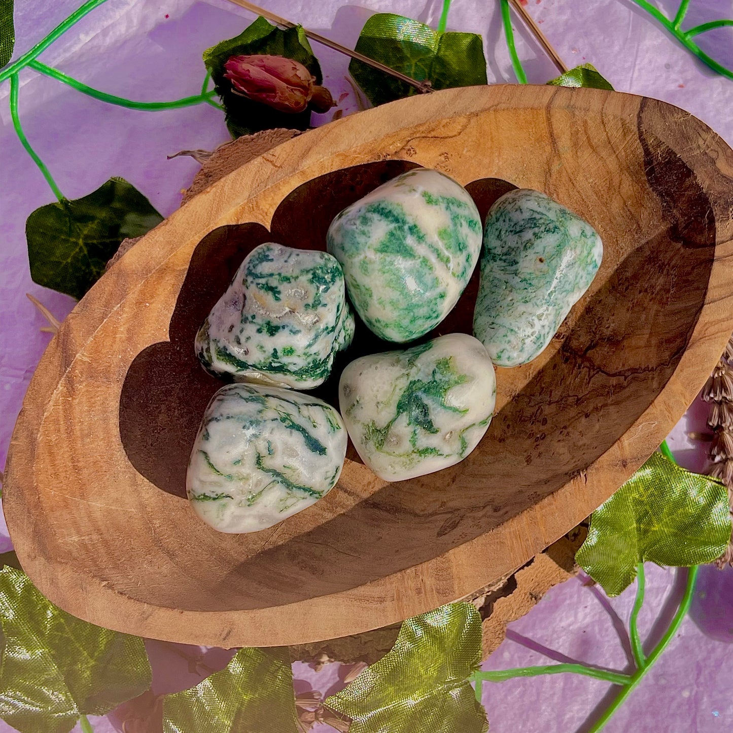 tree agate tumbles L
