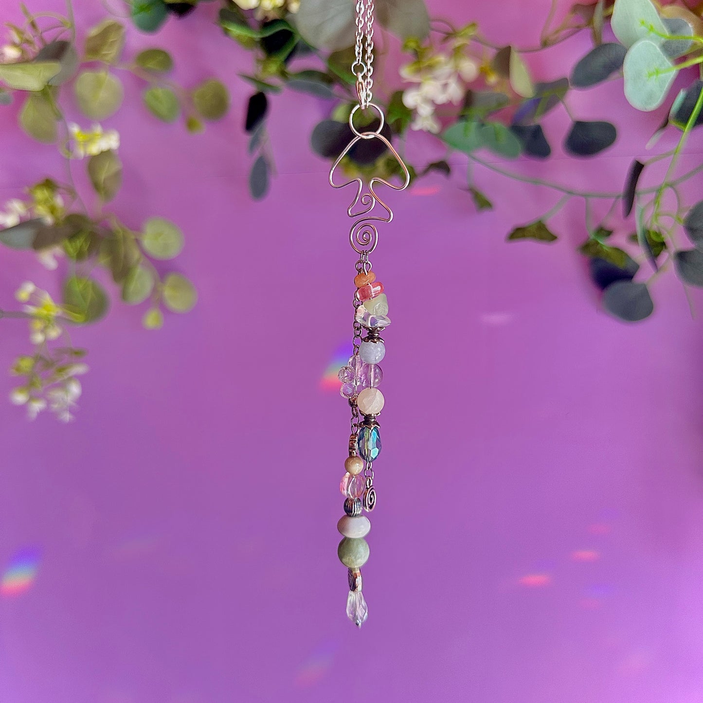 spiral fungi car charm