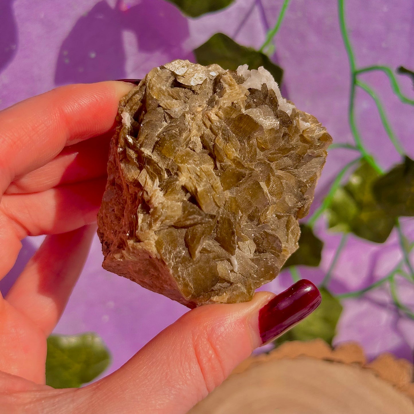 bladed siderite dragon scale cluster specimen