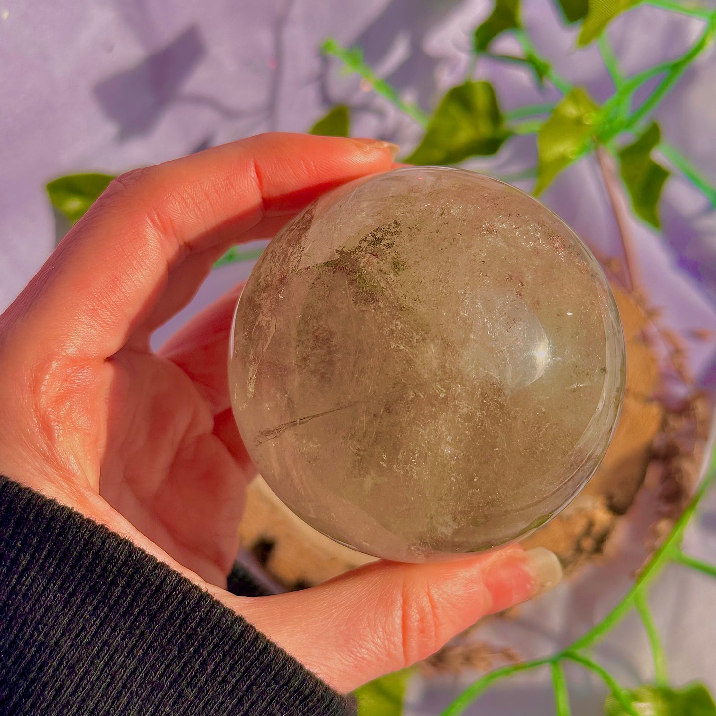 garden quartz sphere ~ 382g