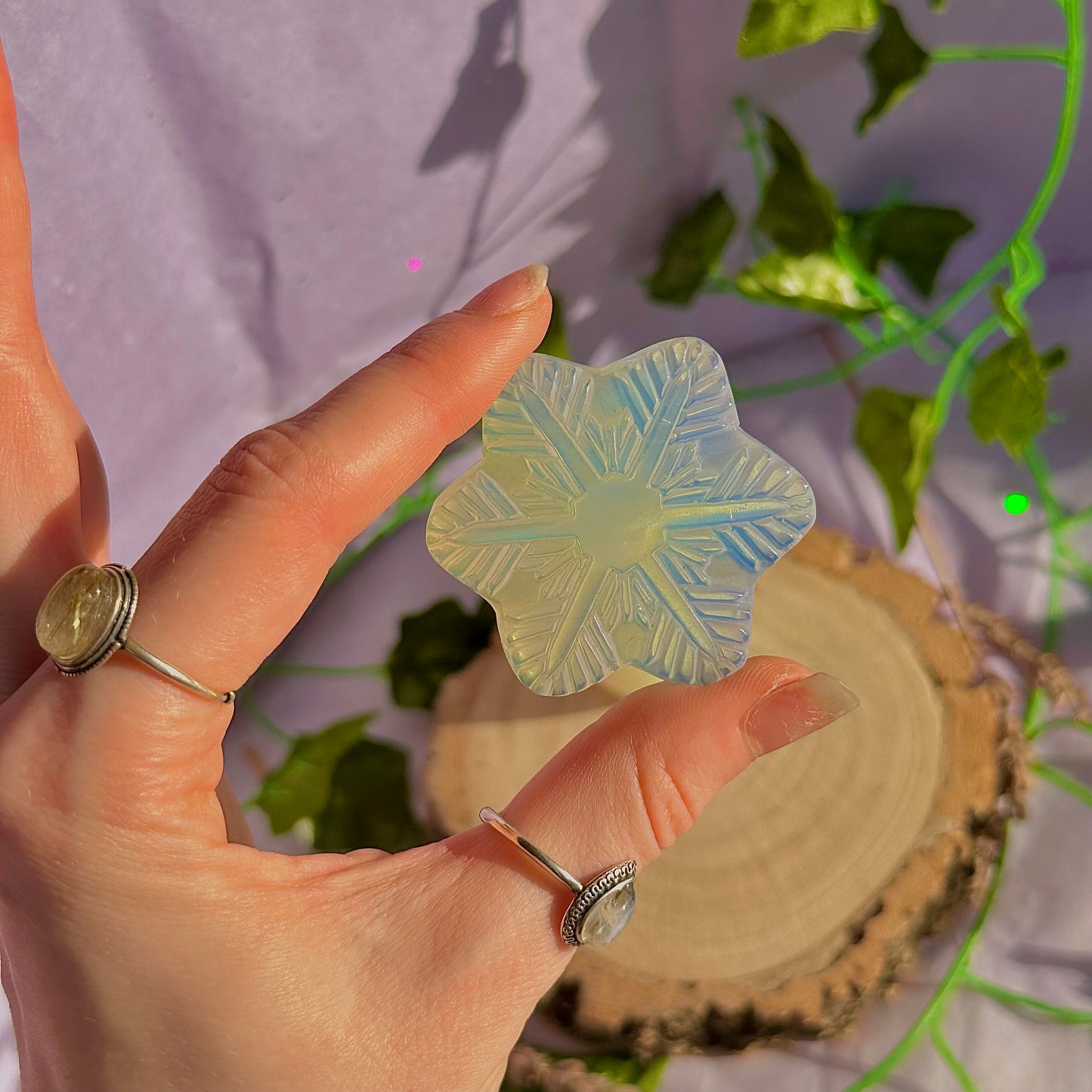 opalite snowman and snowflake carvings ~ choose your own