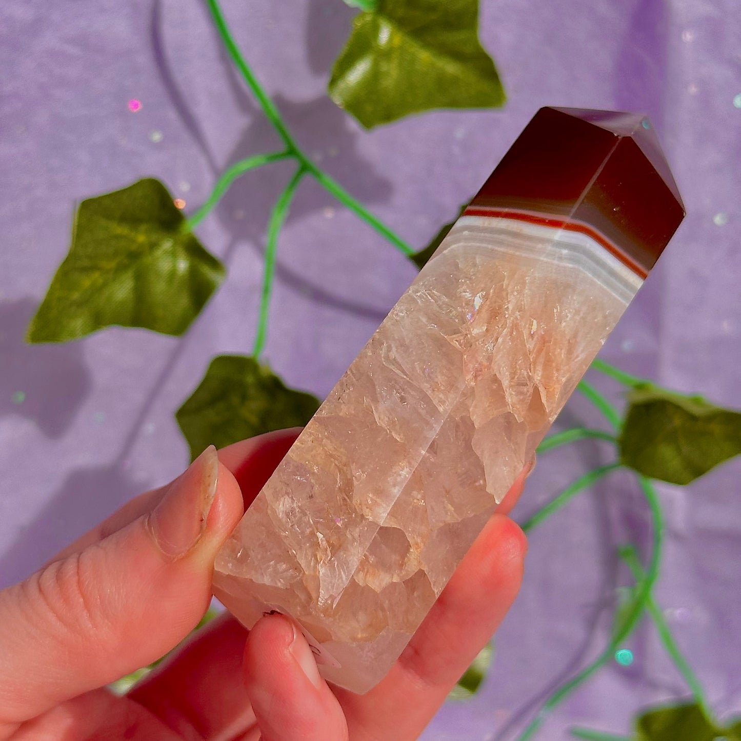 pink/red towers ~ pink opal, rhodonite & carnelian ~ choose your own
