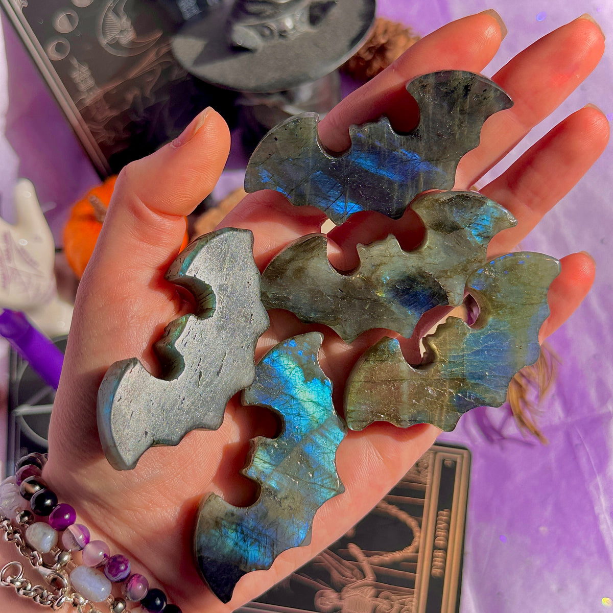 labradorite bat carvings ~ intuitively chosen