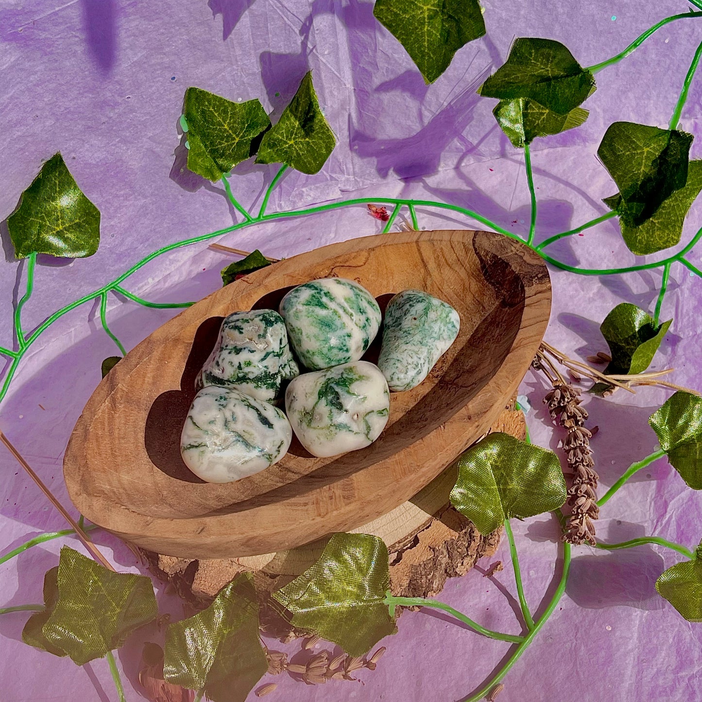 tree agate tumbles L