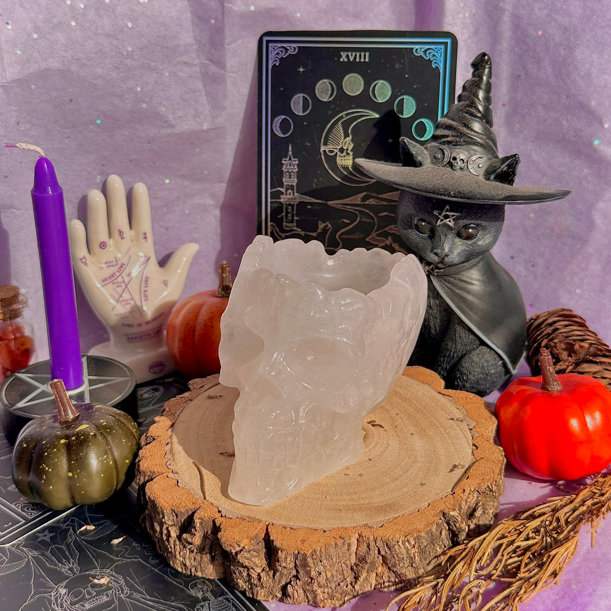 quartz skull bowl carving