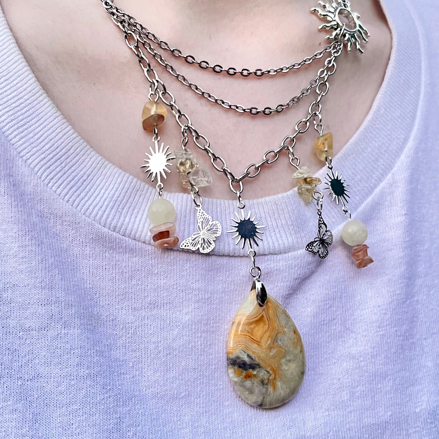 shining rays necklace