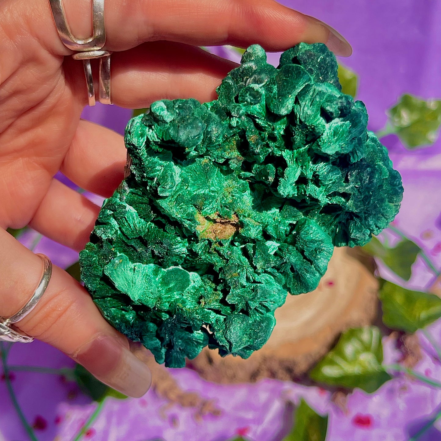 fibrous malachite specimen A (3-4inch)