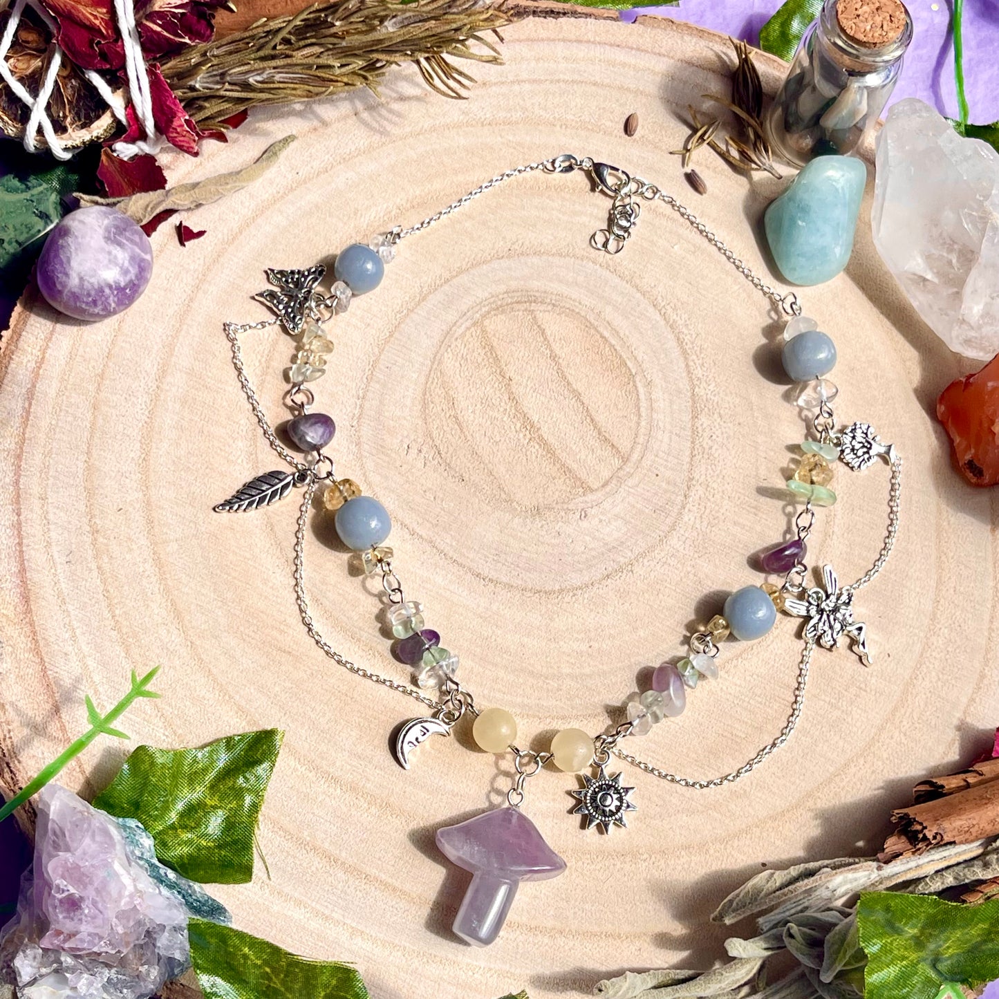 a fairies garden necklace