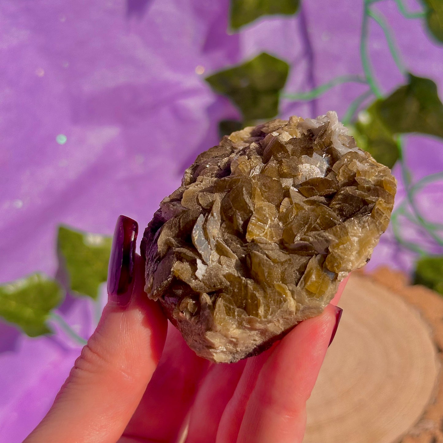 bladed siderite dragon scale cluster specimen