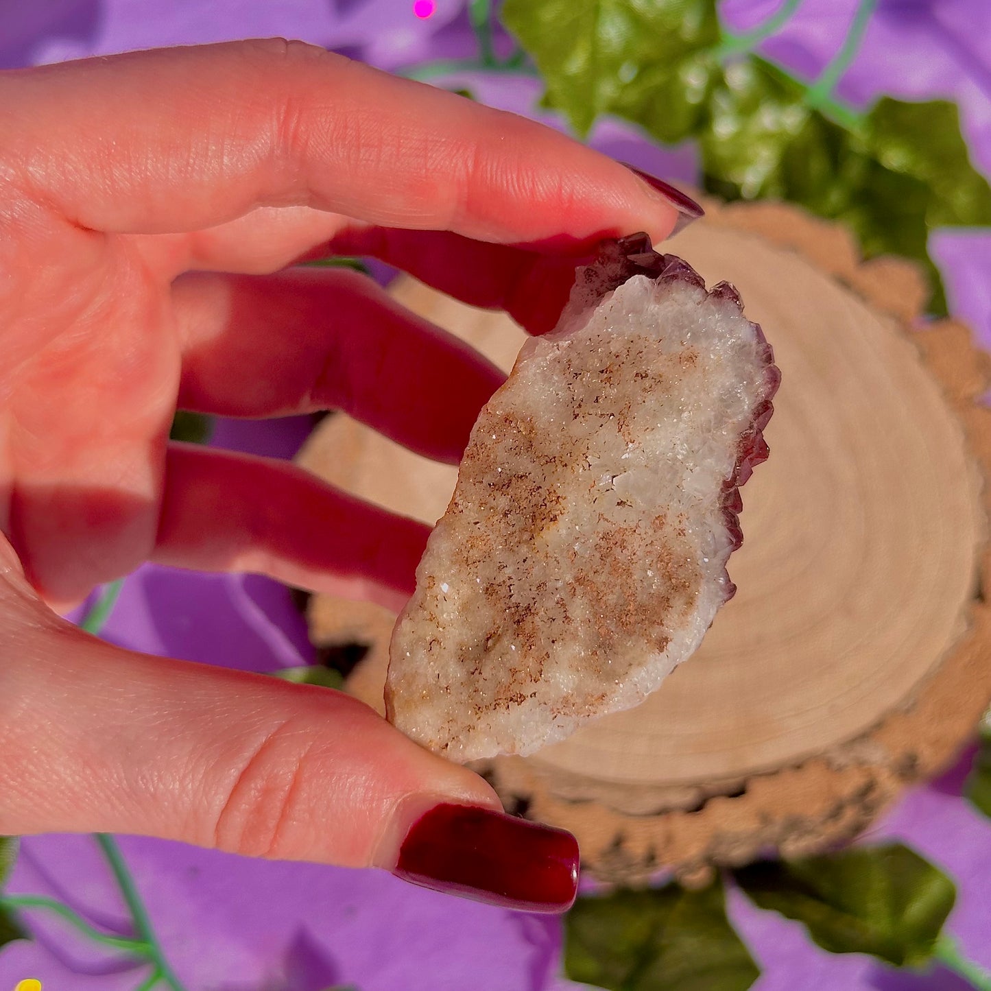red hematoid quartz cluster