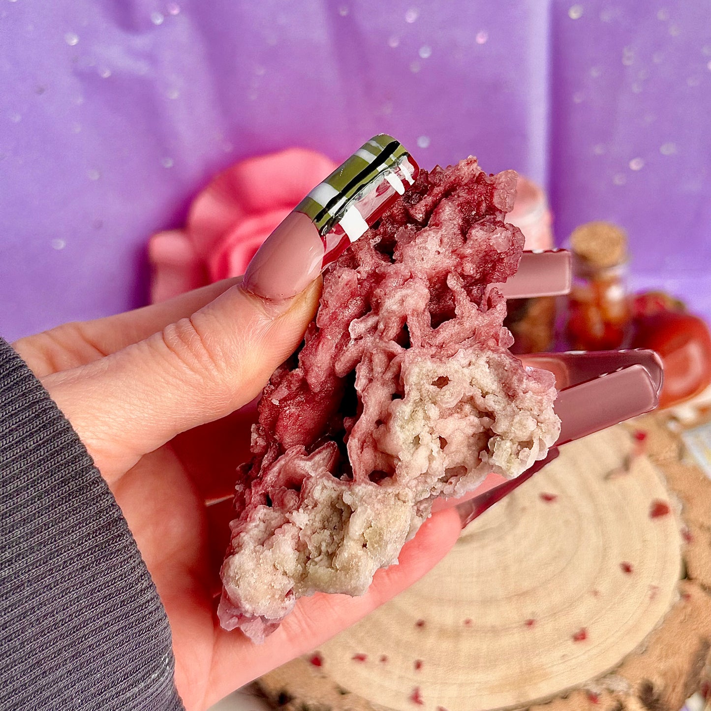 pink halite specimen