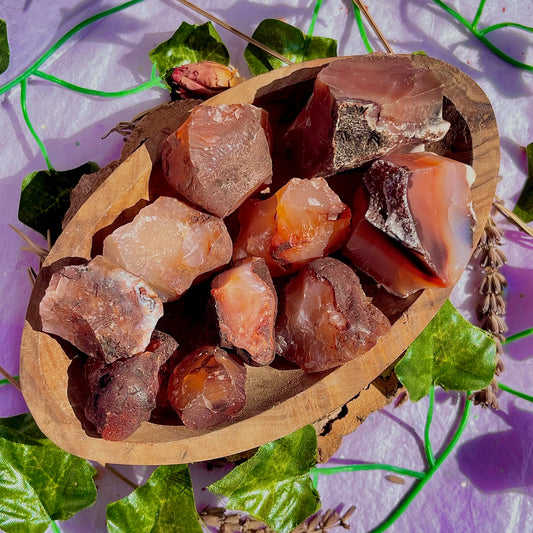 raw/rough carnelian