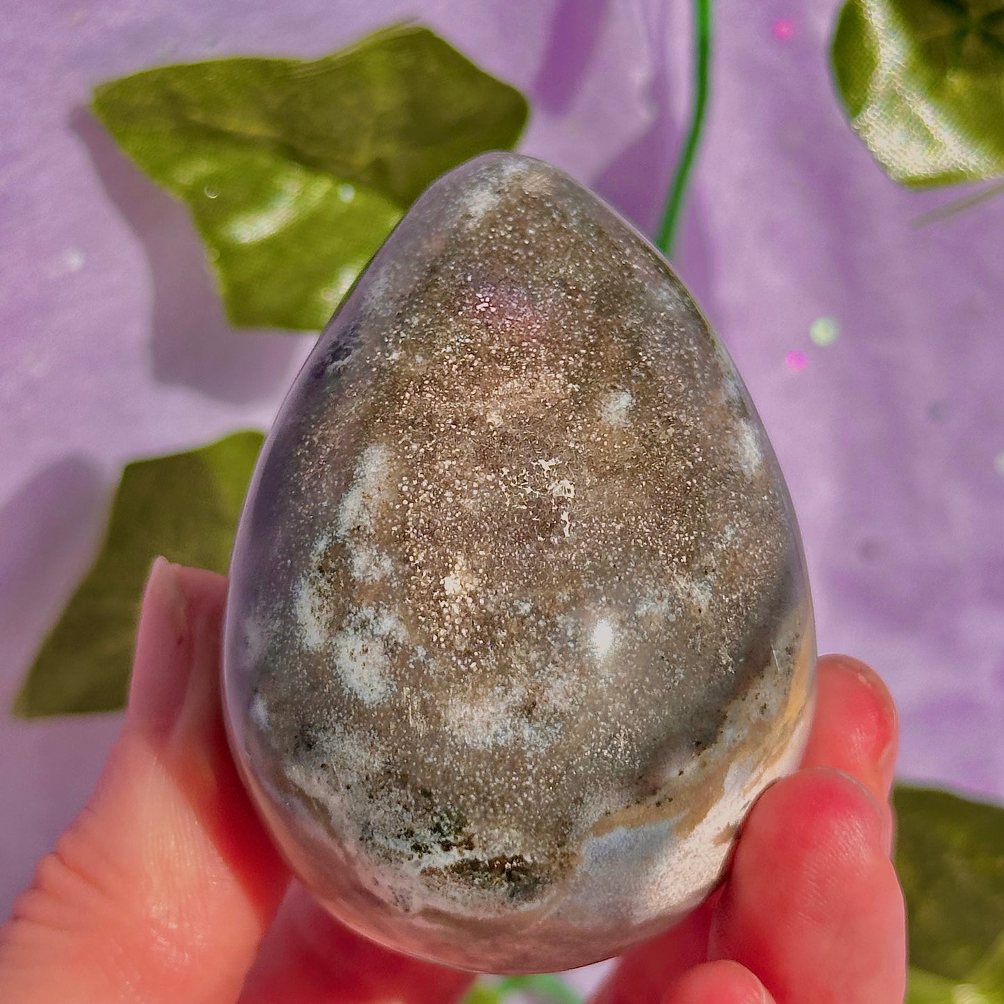 sea jasper egg carving