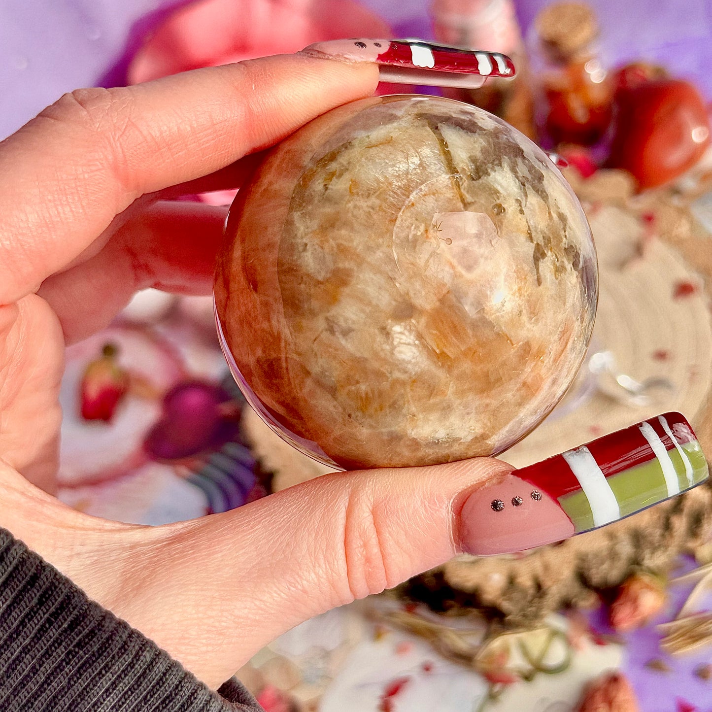 pink moonstone sphere B
