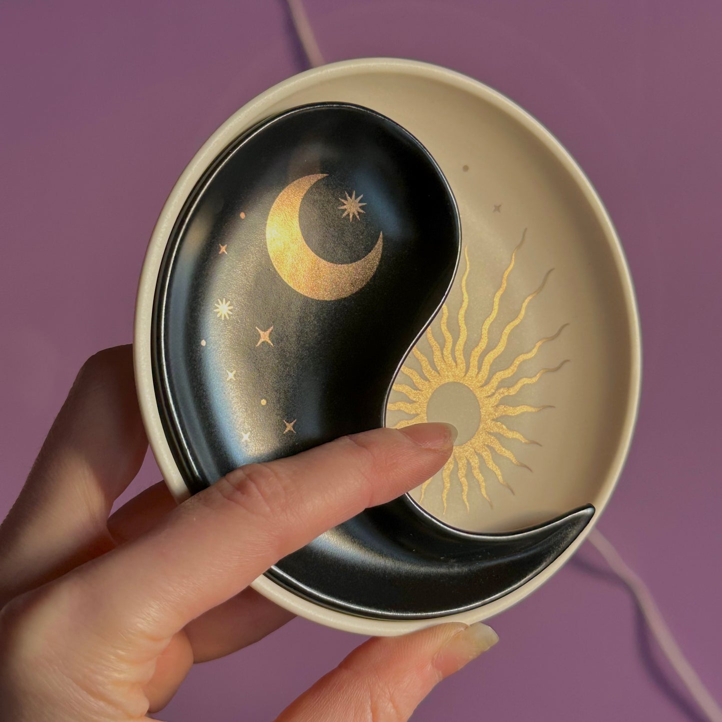 yin yang stacking trinket dish