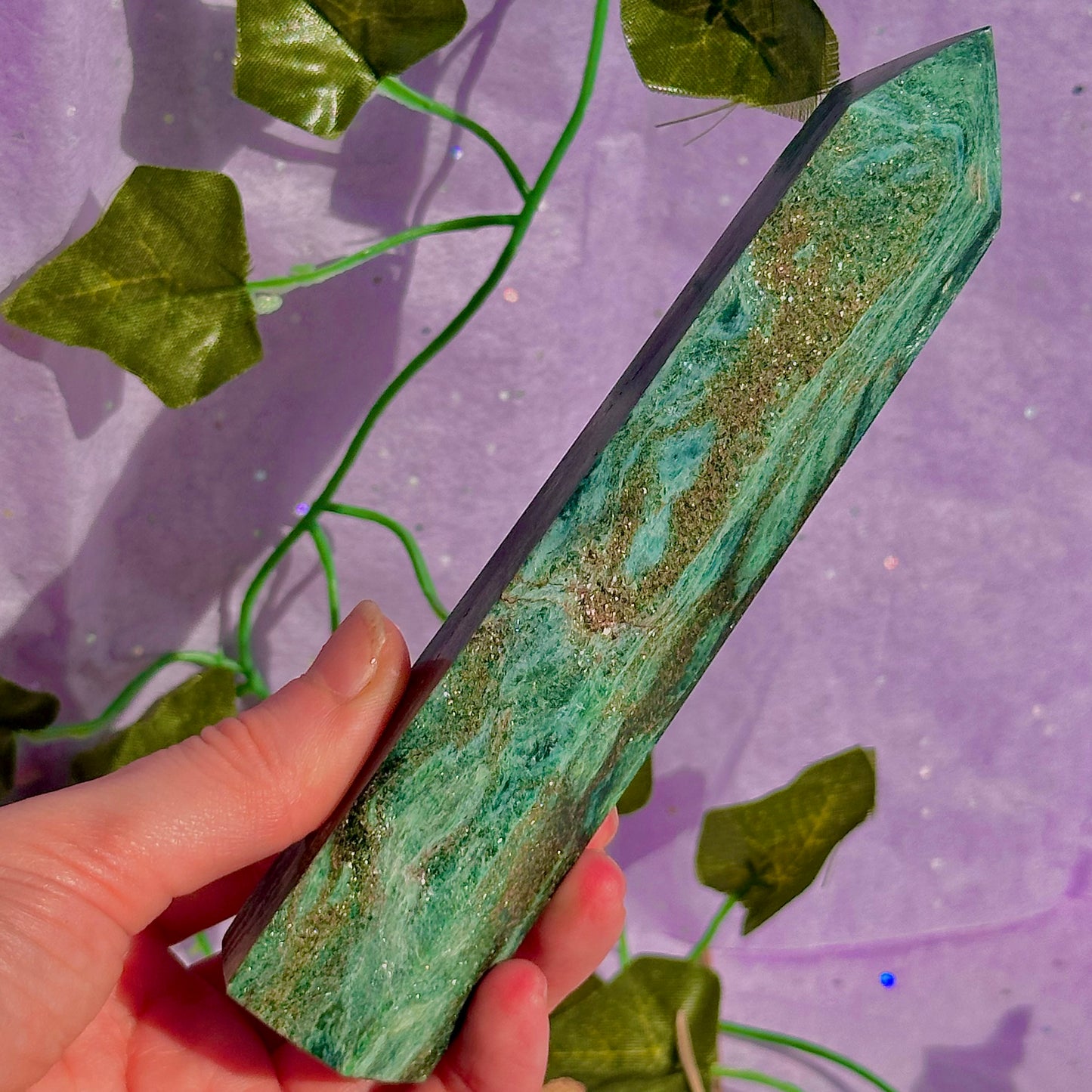 green fuchsite tower