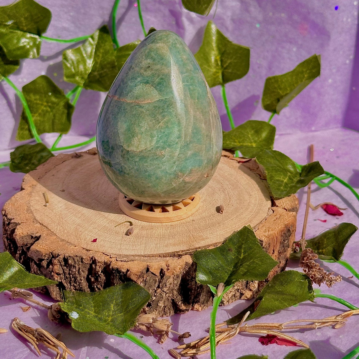 amazonite egg carving