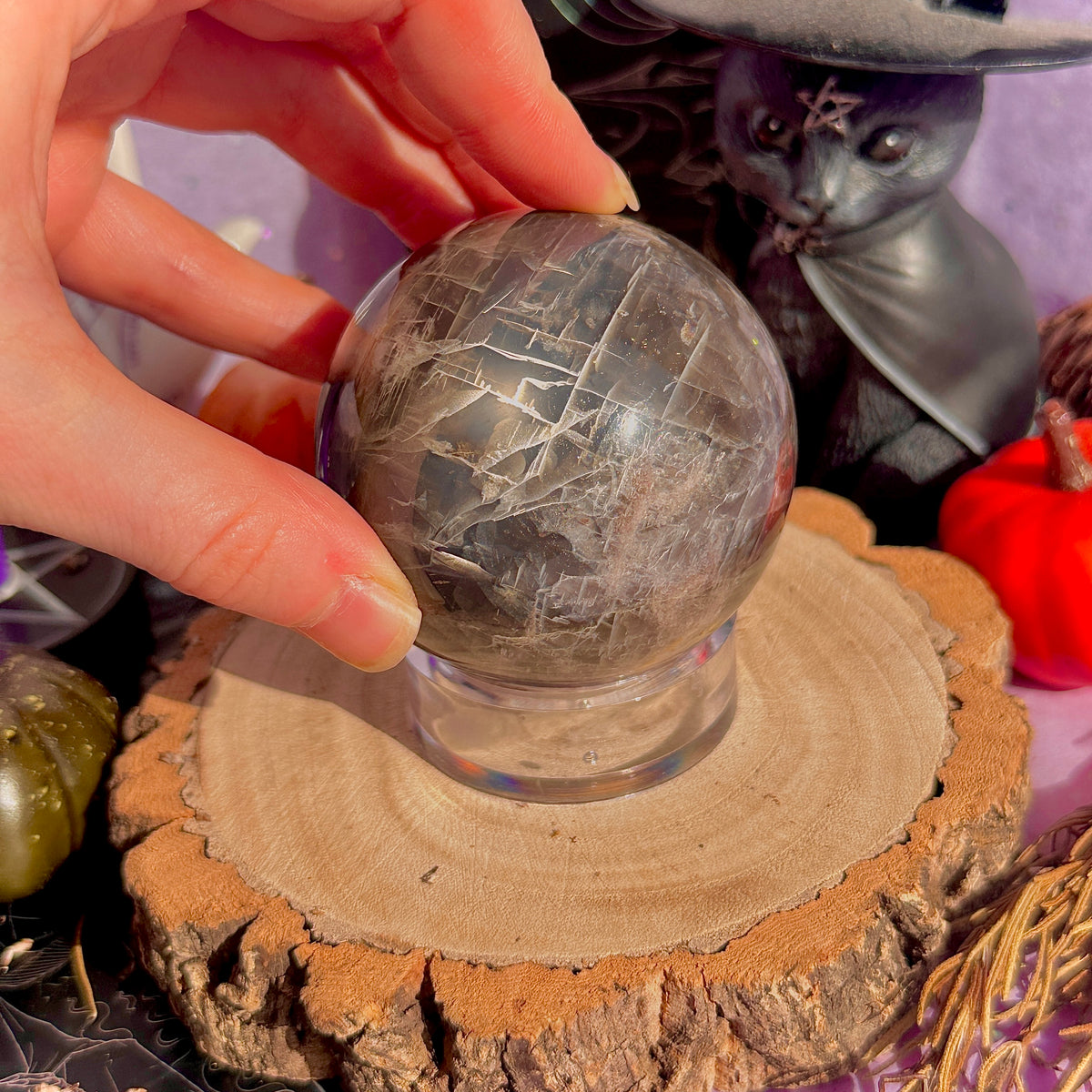 black moonstone sphere