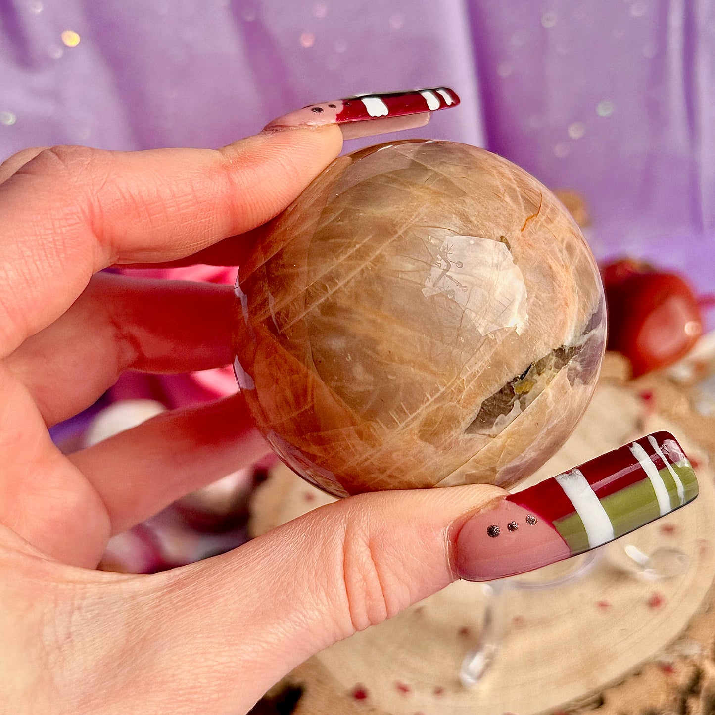 pink moonstone sphere B
