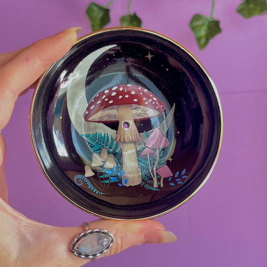 forest mushroom incense holder