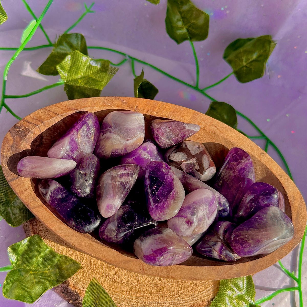 chevron amethyst tumbles ~ preloved