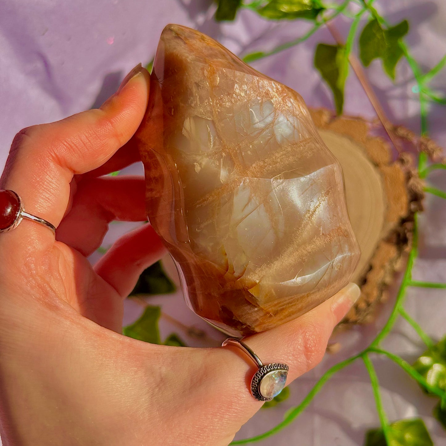 moonstone flame carving ~ intuitively chosen