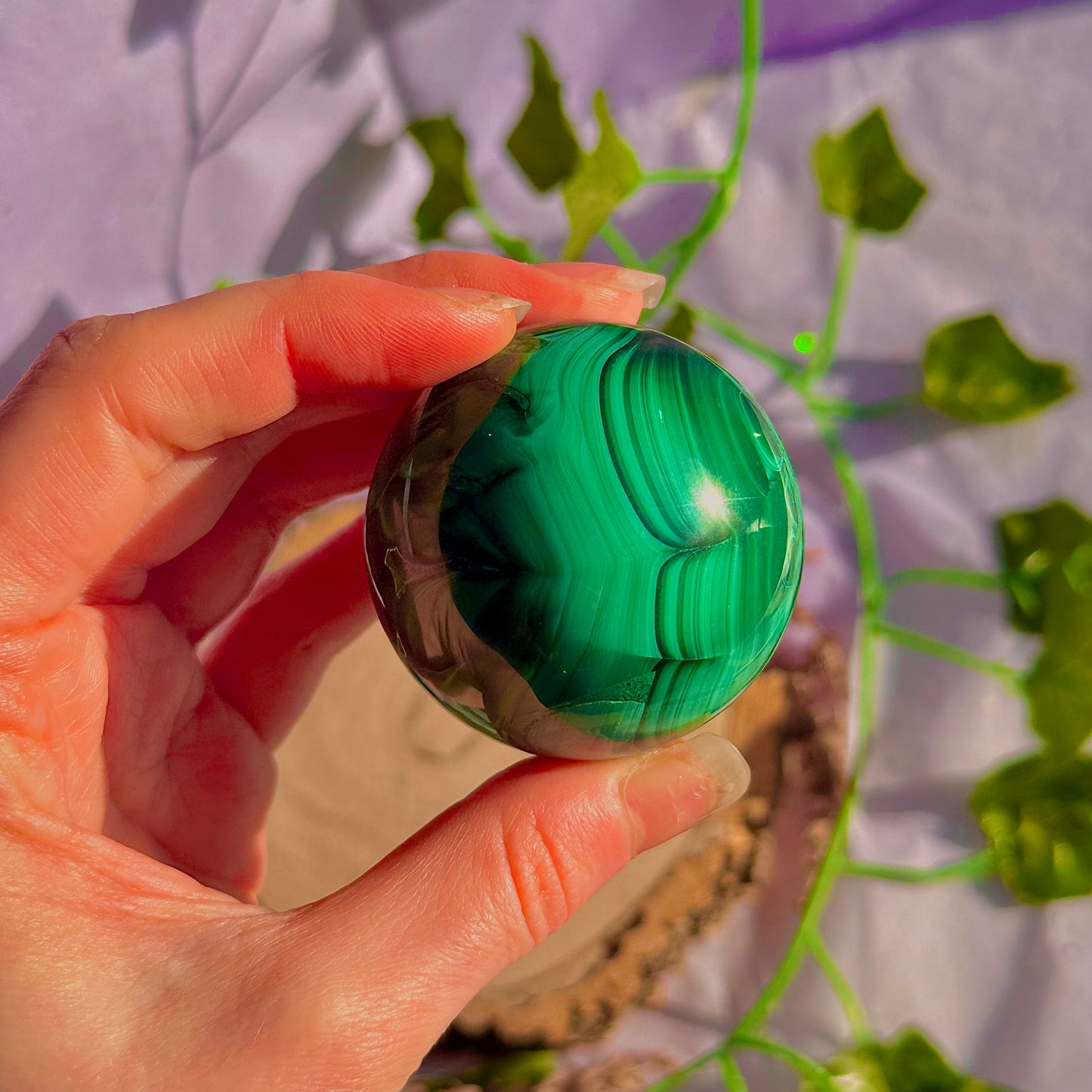 malachite sphere ~ 228g
