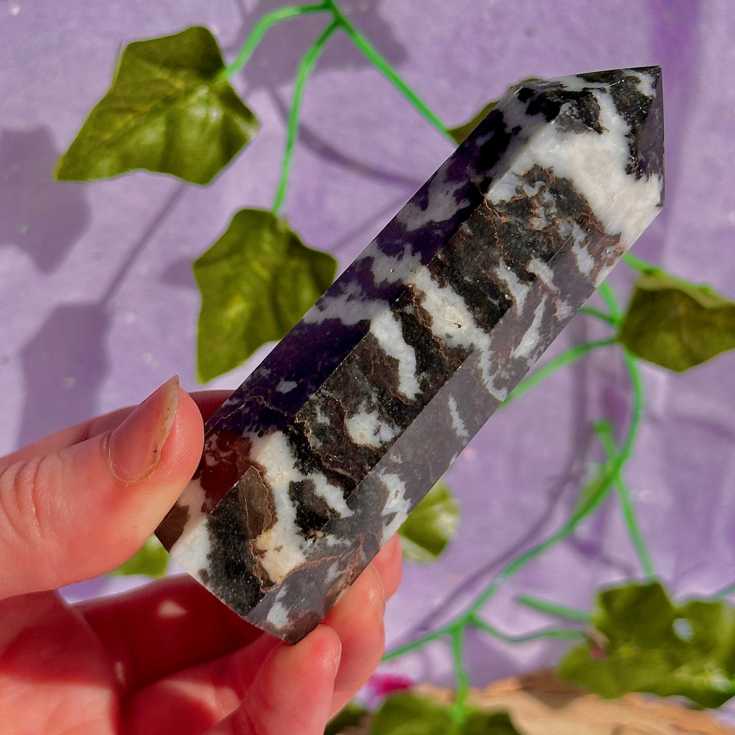black towers ~ zebra jasper & black flower agate ~ choose your own