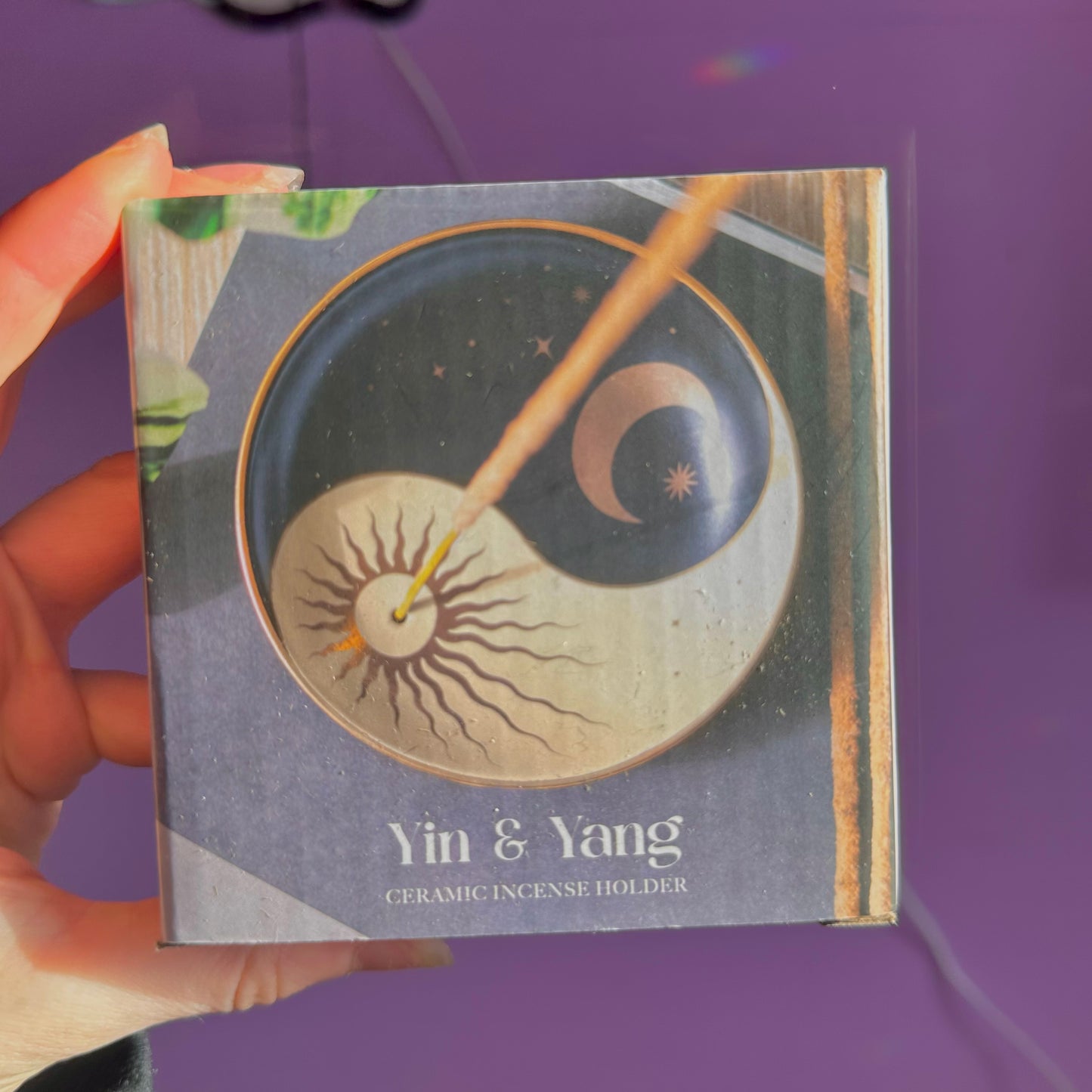 yin yang ceramic incense holder