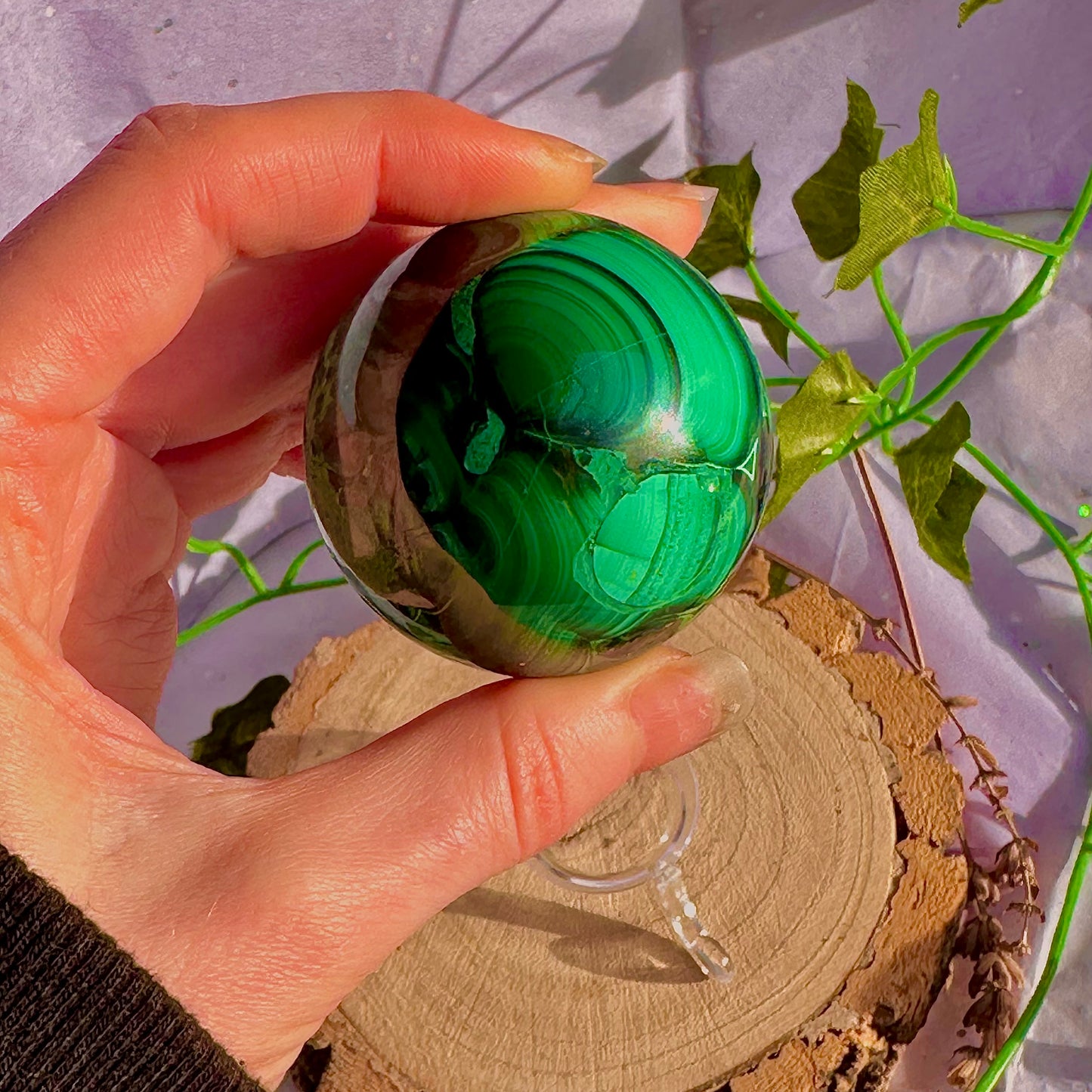 malachite sphere ~ 228g