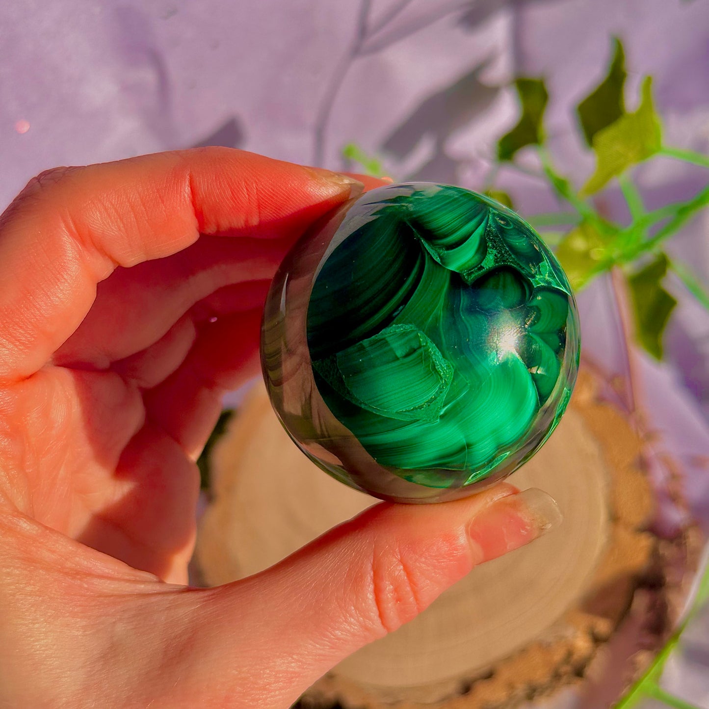 malachite sphere ~ 228g