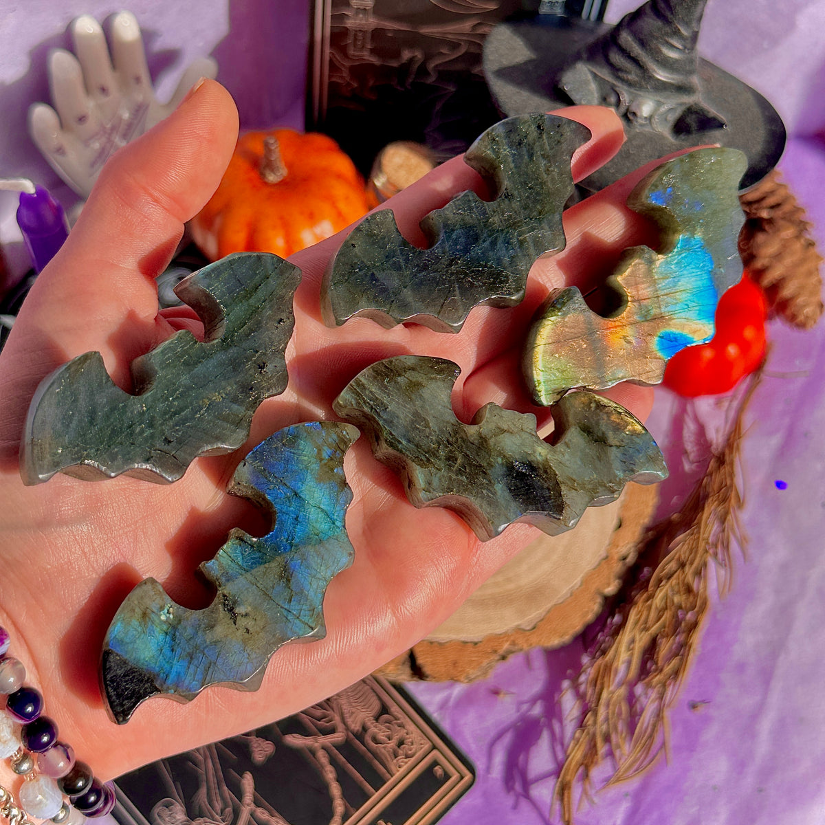 labradorite bat carvings ~ intuitively chosen
