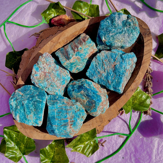 raw/rough blue apatite
