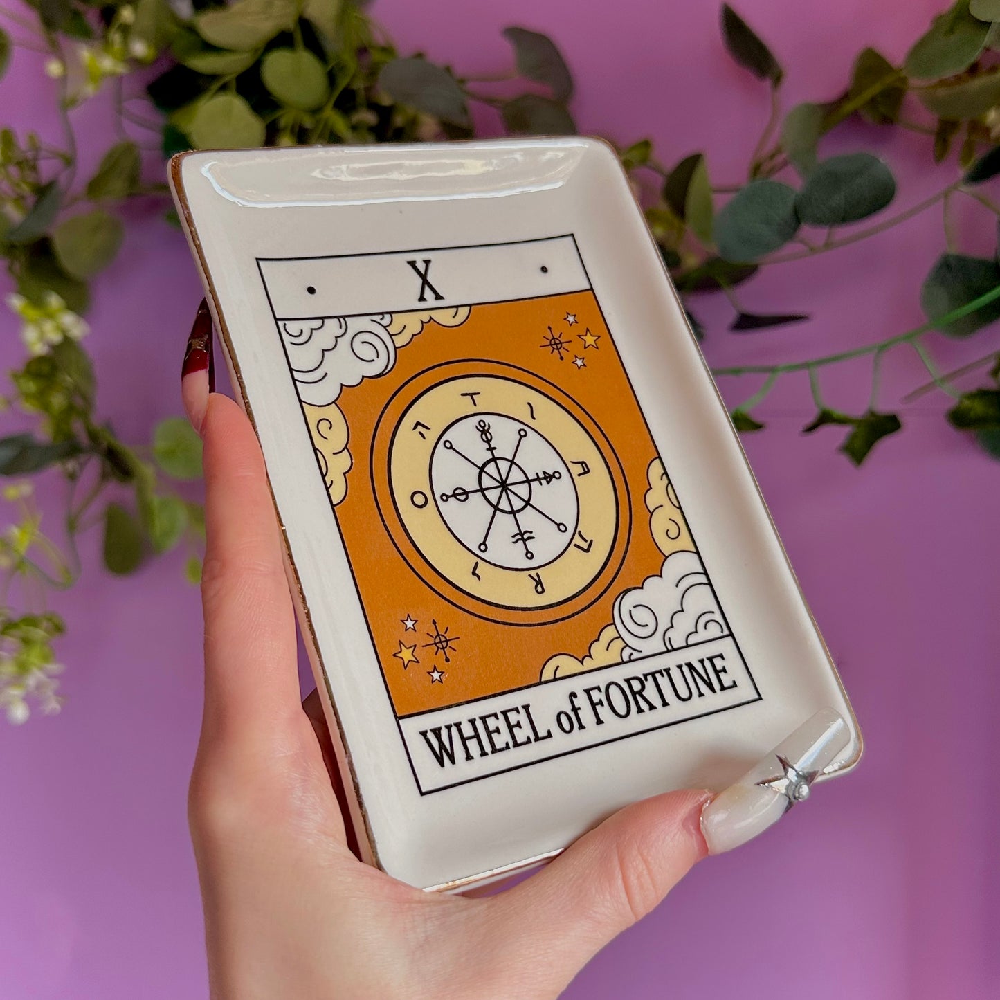 the wheel of fortune vintage tarot trinket dish
