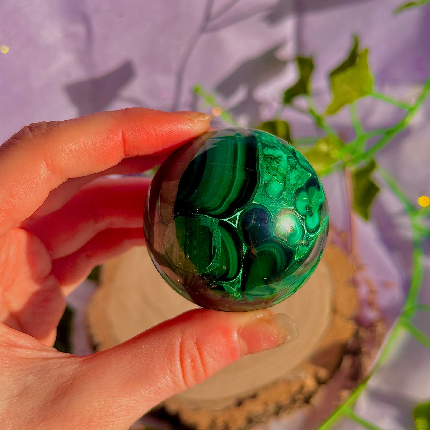 malachite sphere ~ 228g