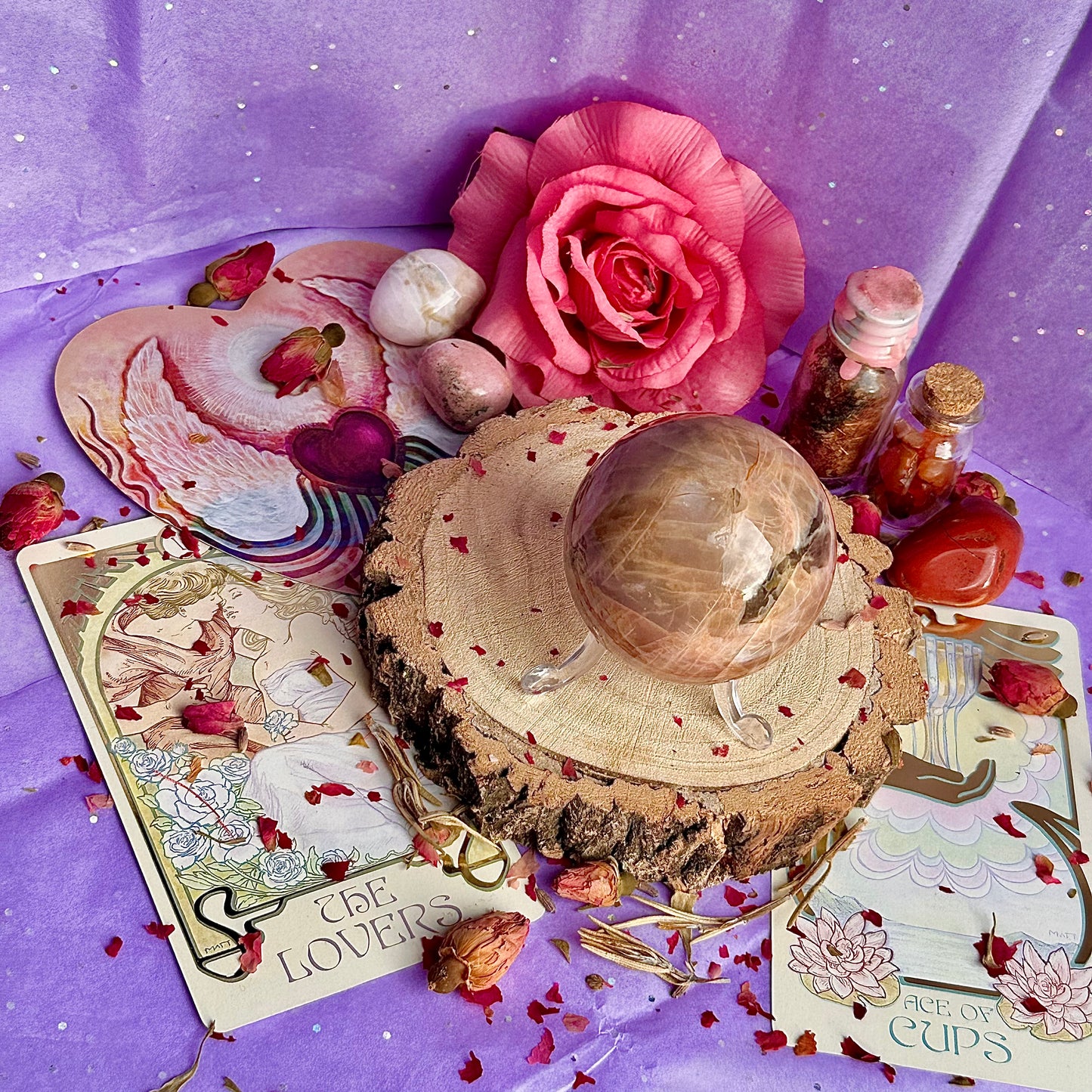 pink moonstone sphere B