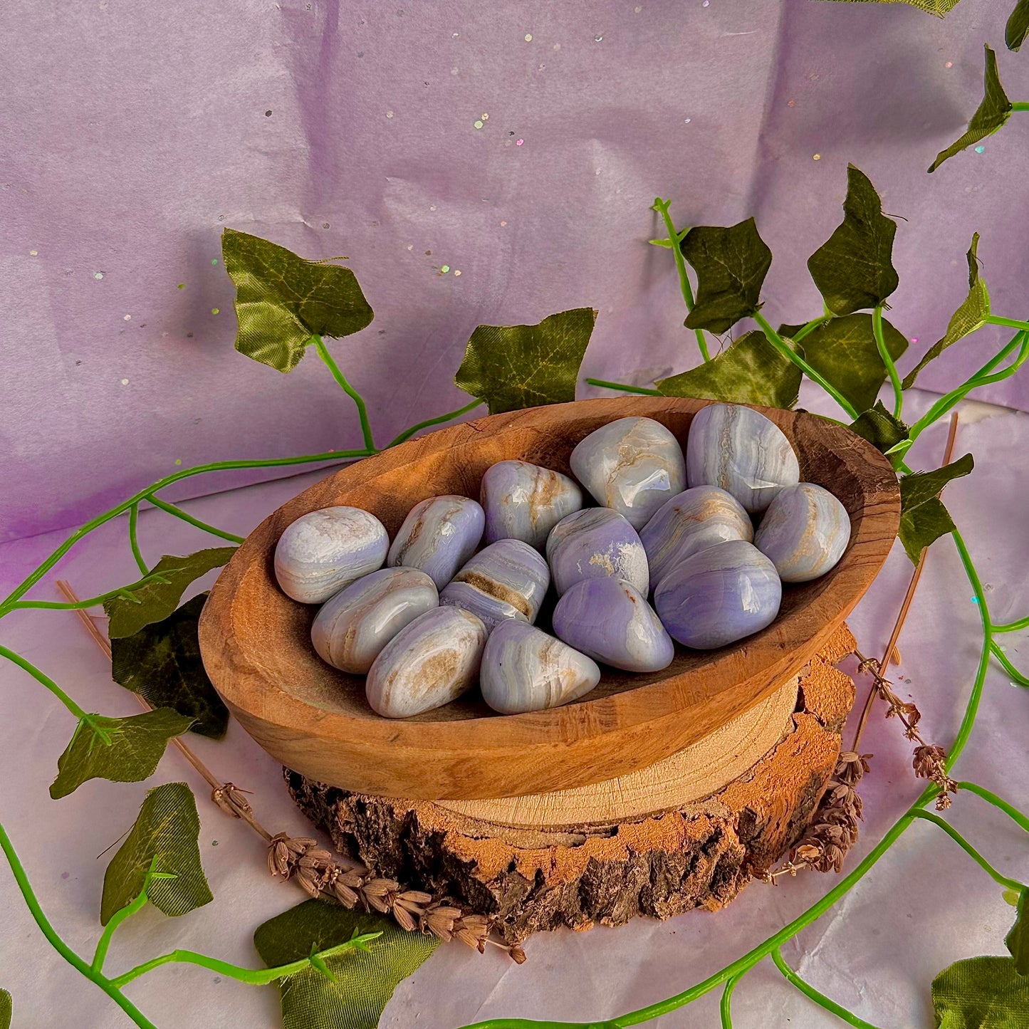 rare blue lace agate tumble