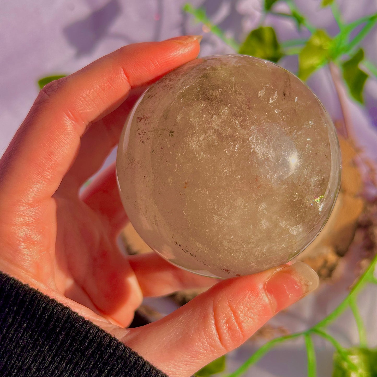 garden quartz sphere ~ 382g