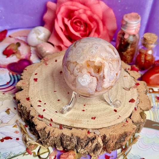 flower agate sphere B