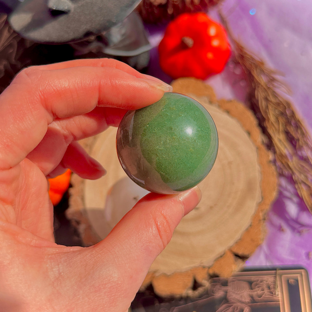 aventurine & druzy agate small spheres ~ choose your own