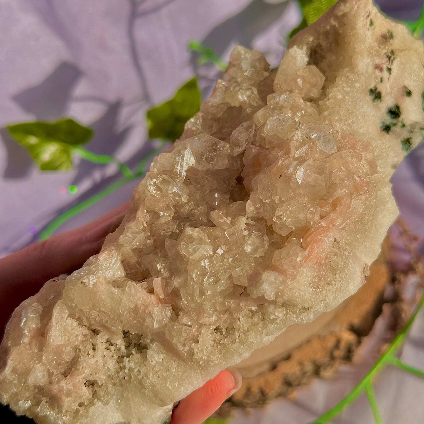 apophyllite with stilbite specimen cluster