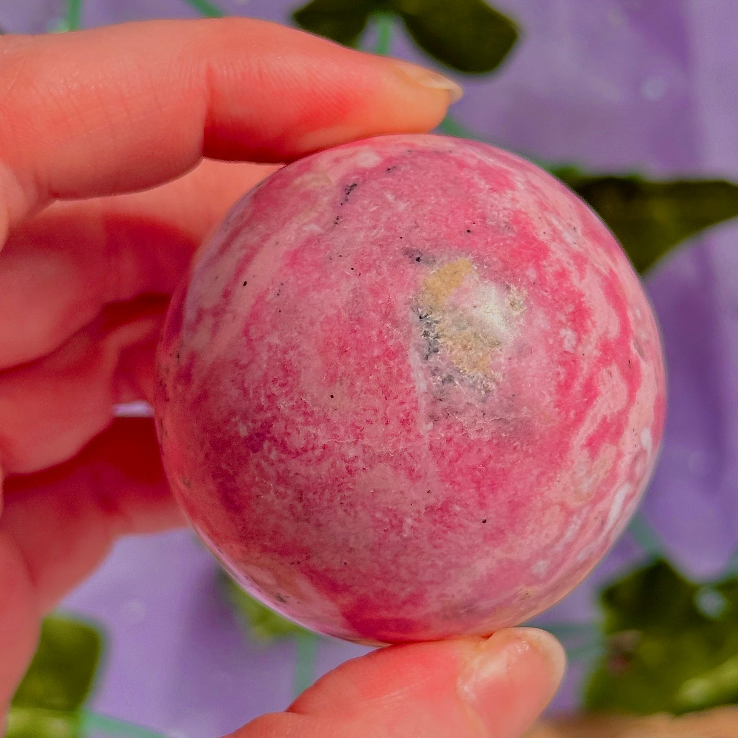 peruvian rhodonite sphere